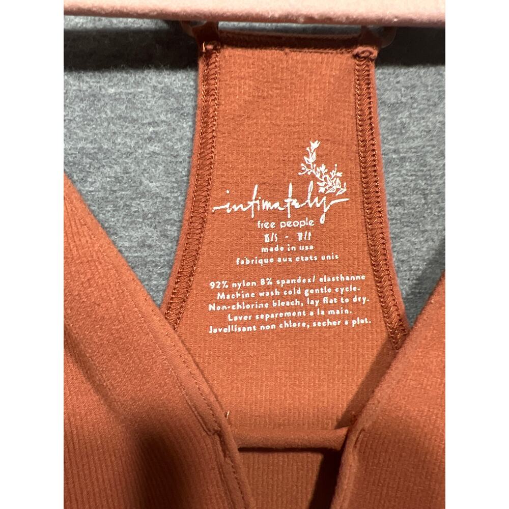 Free People Intimately Move Along Bodysuit Ribbed Size XS/S Color Paprika - Picture 8 of 8